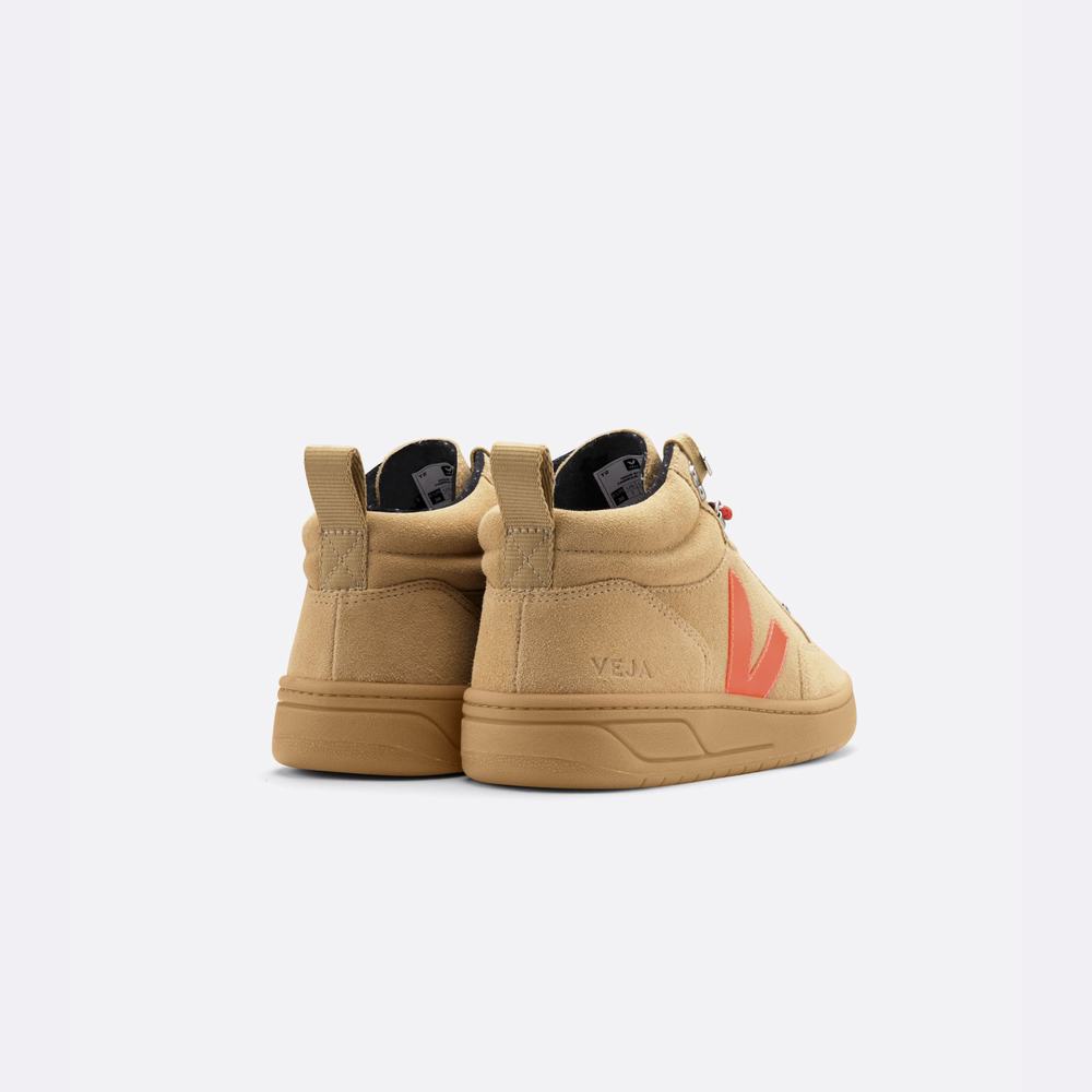 Men's Veja Roraima Suede Sneakers Orange | UAE-19638