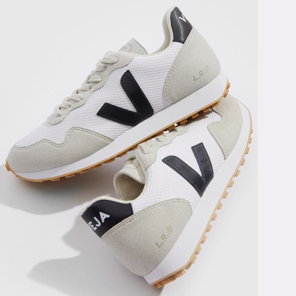 Men's Veja Sdu Rec Alveomesh Sneakers White/Black/Beige | UAE-10745