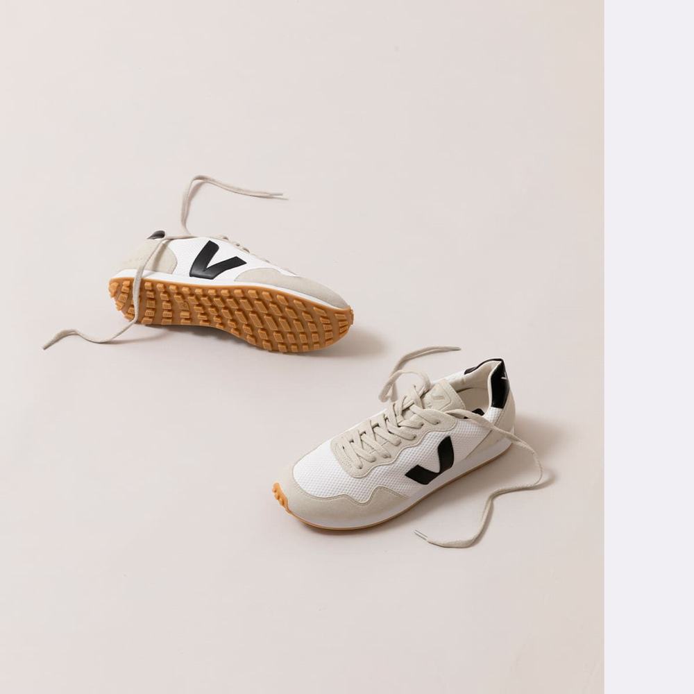 Men's Veja Sdu Rec Alveomesh Sneakers White/Black/Beige | UAE-10745