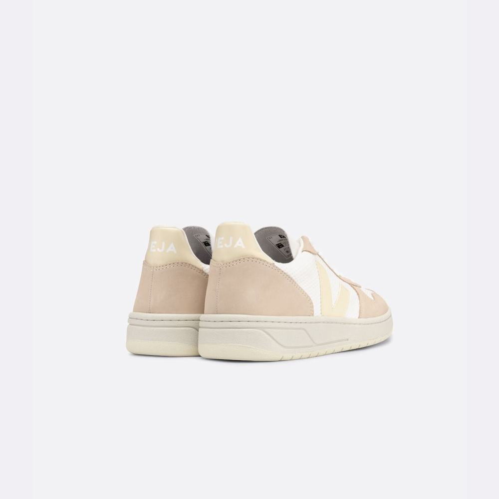 Men's Veja V-10 Alveomesh Sneakers White | UAE-21430