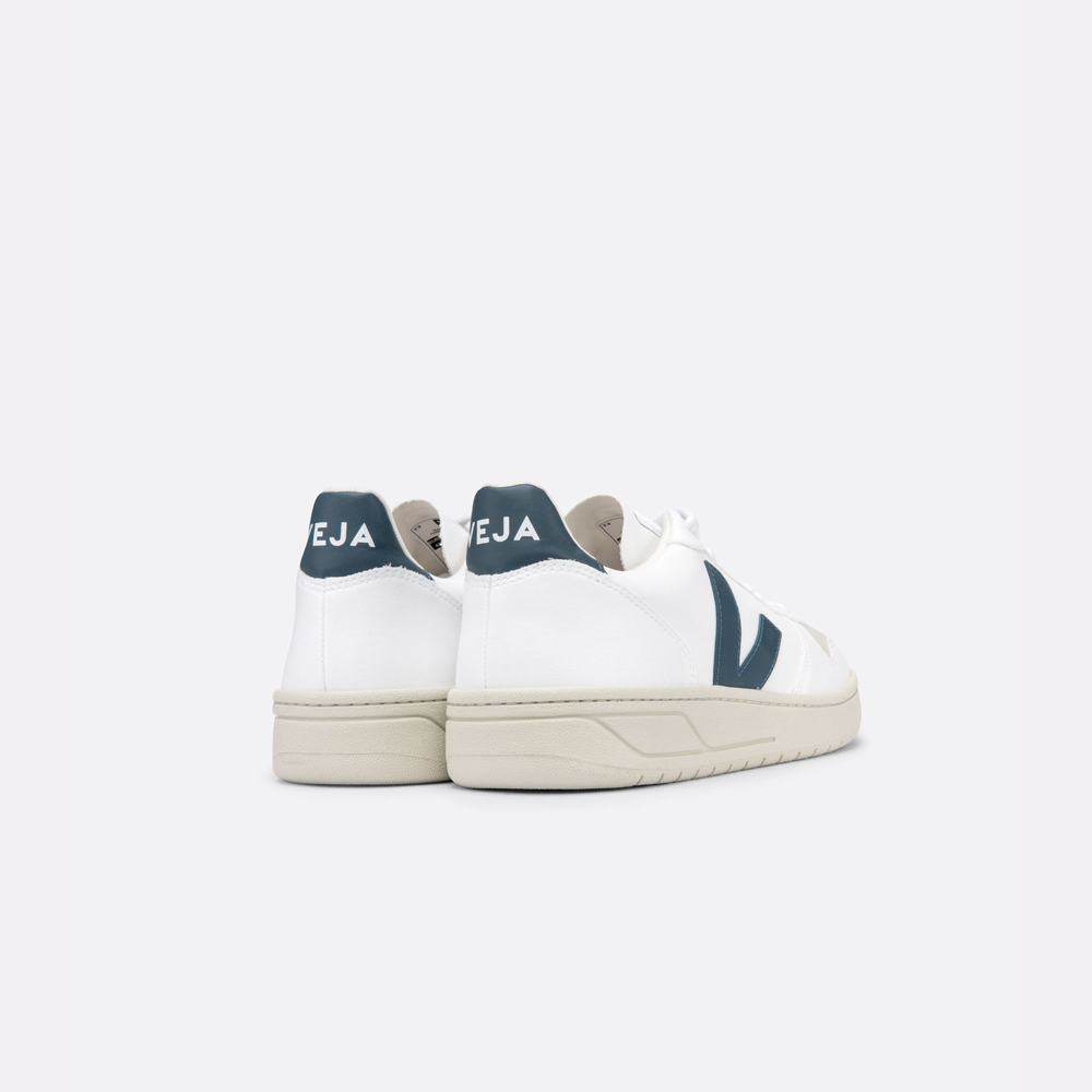 Men's Veja V-10 Cwl Sneakers White | UAE-48120