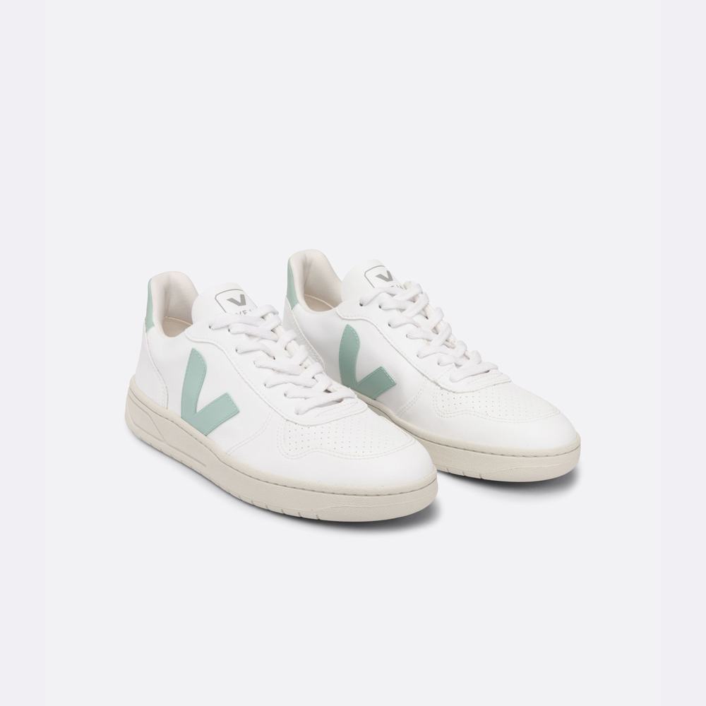 Men's Veja V-10 Cwl Sneakers White | UAE-52183