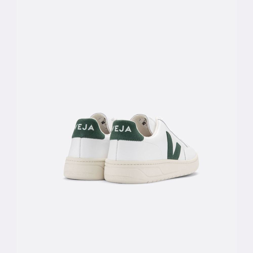 Men's Veja V-12 Leather Sneakers White | UAE-42109