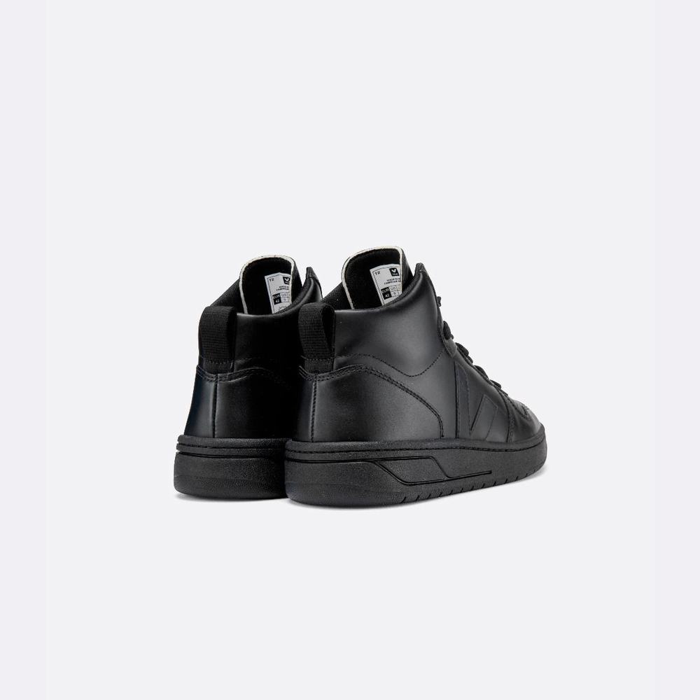 Men's Veja V-15 Cwl Sneakers Black | UAE-96045