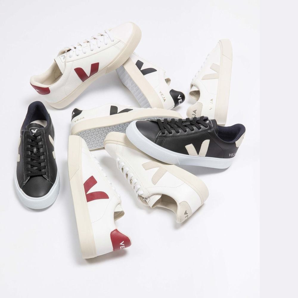 Women's Veja Campo Chromefree Sneakers Black/White | UAE-05827