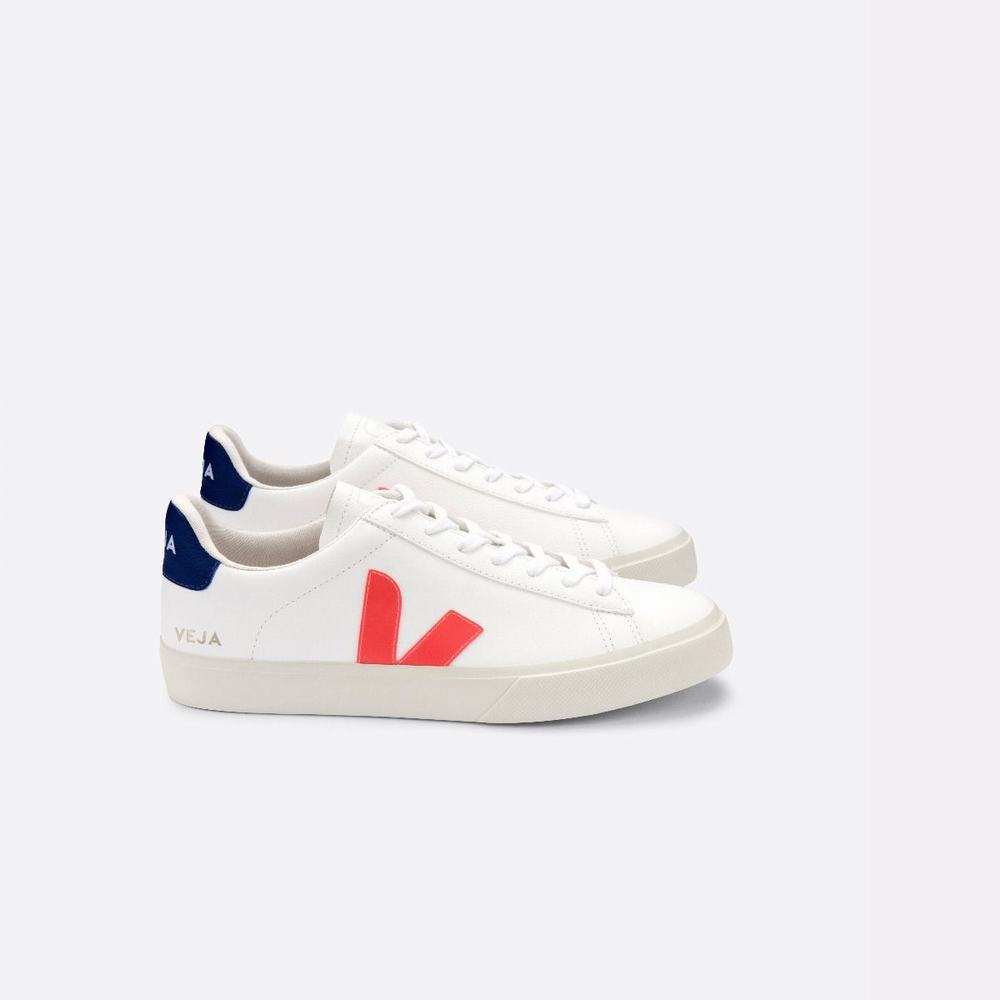 Women\'s Veja Campo Chromefree Sneakers White/Orange | UAE-16354