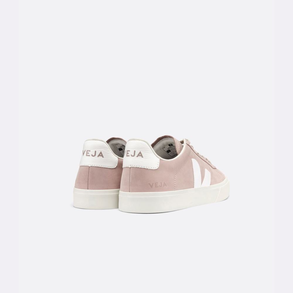 Women's Veja Campo Nubuck Sneakers White | UAE-52693