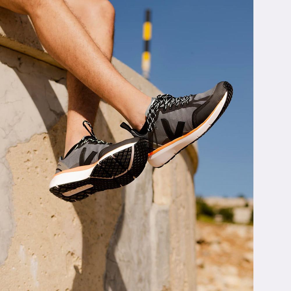 Women's Veja Condor 2 Alveomesh Running Shoes Black/Orange | UAE-68203