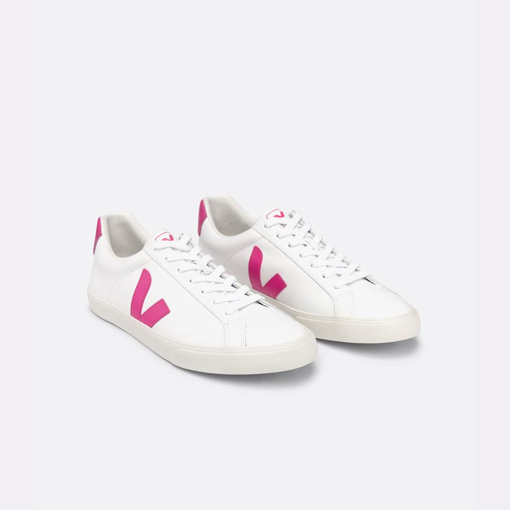 Women's Veja Esplar Leather Sneakers White | UAE-16748