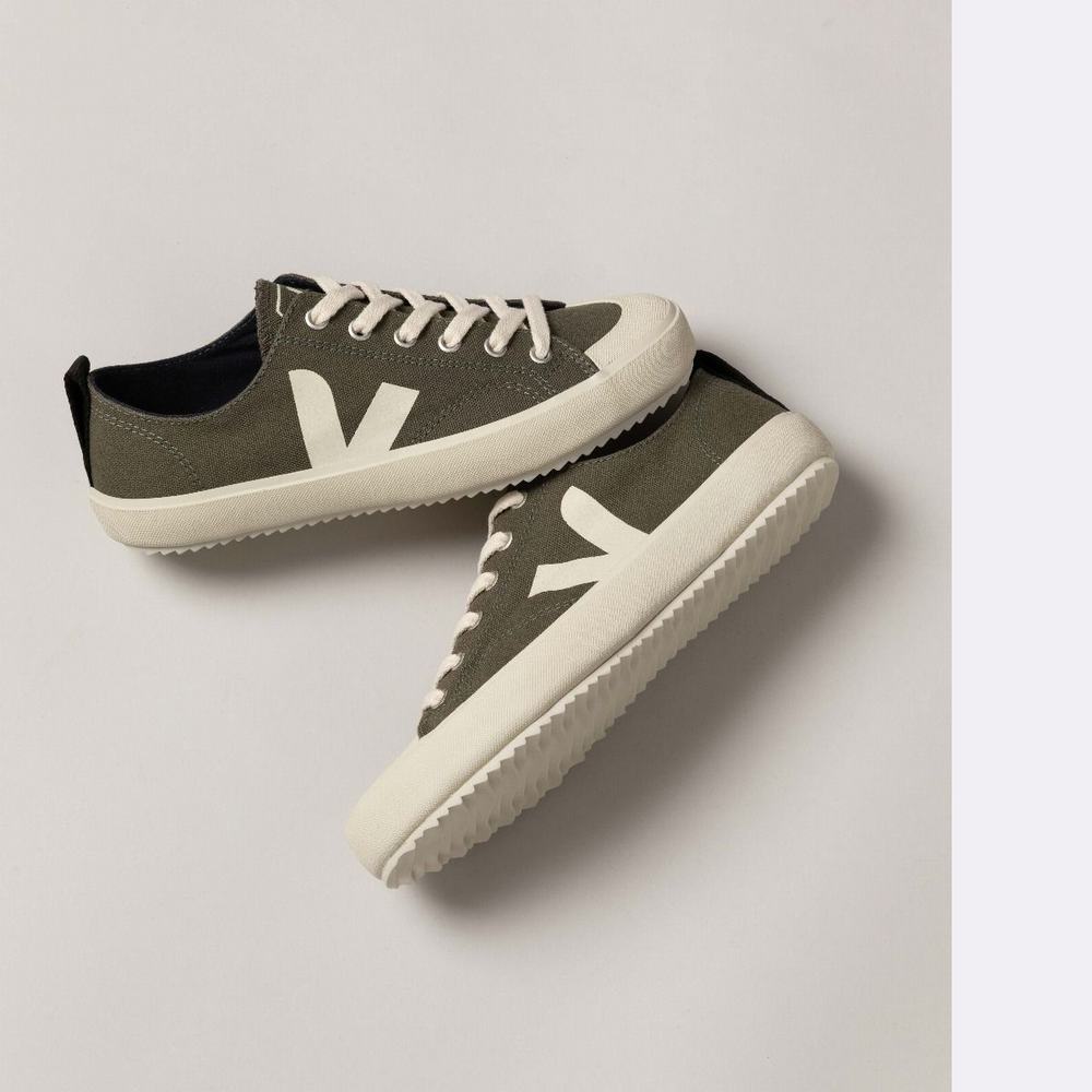 Women's Veja Nova Canvas Sneakers Olive | UAE-60317