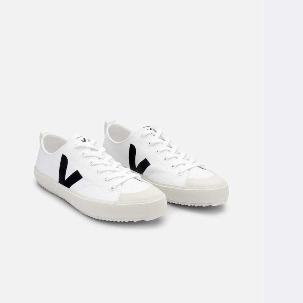 Women's Veja Nova Canvas Sneakers White/Black | UAE-43782