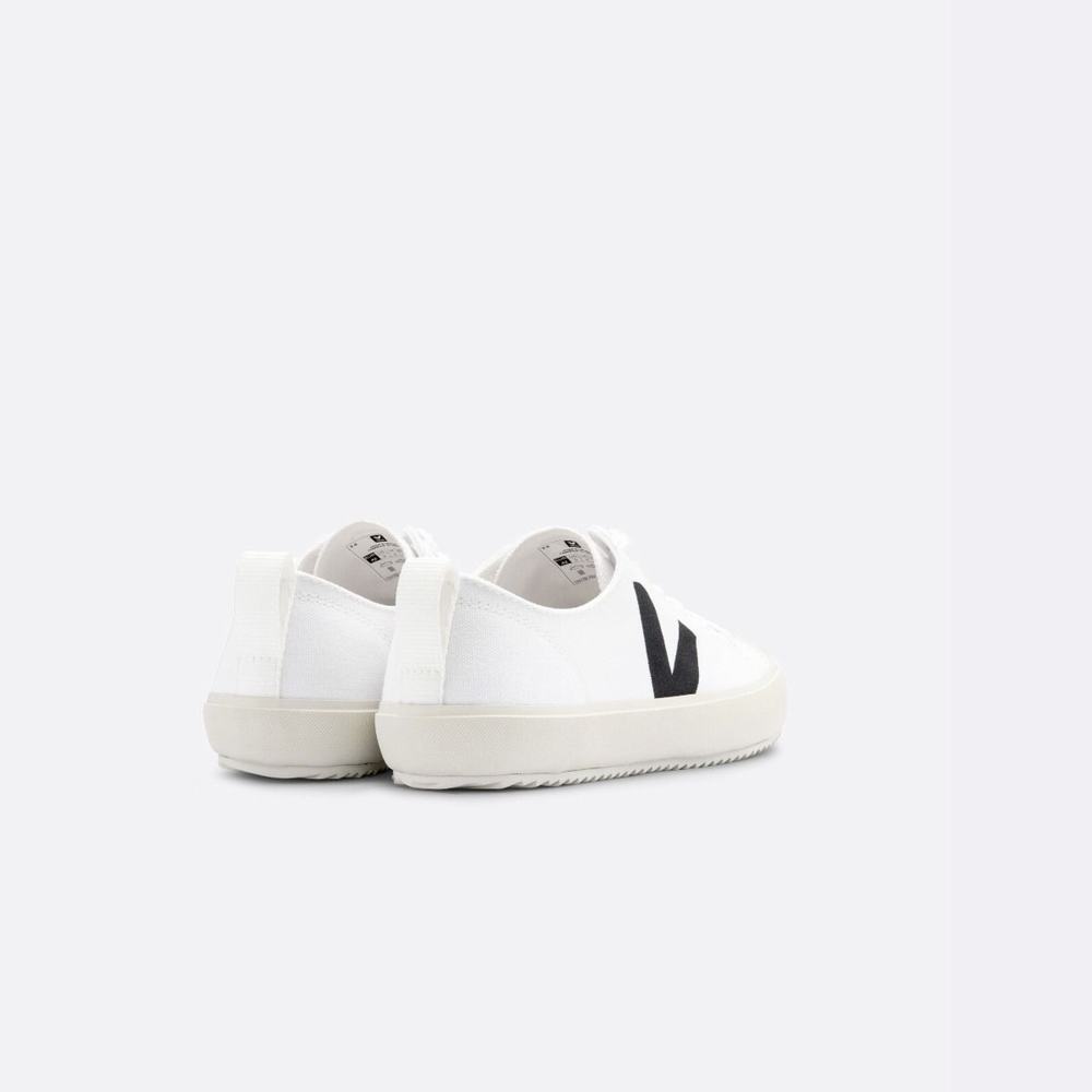 Women's Veja Nova Canvas Sneakers White/Black | UAE-43782