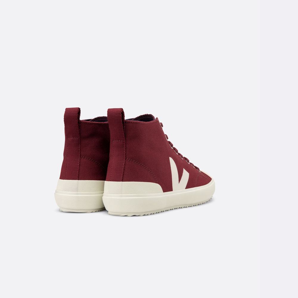 Women's Veja Nova Ht Canvas Sneakers Burgundy | UAE-86792