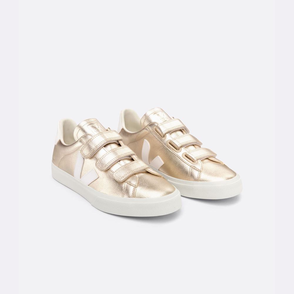 Women's Veja Recife Chromefree Leather Sneakers White | UAE-19653