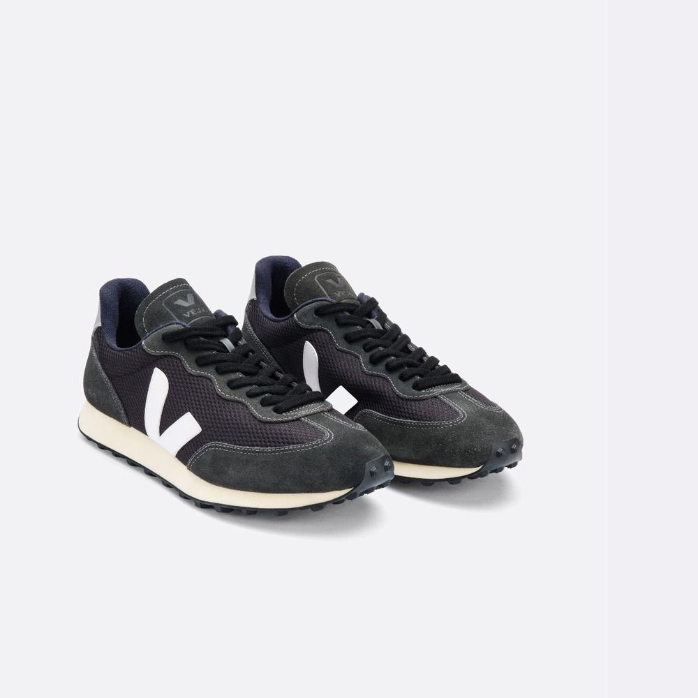 Women's Veja Rio Branco Alveomesh Sneakers Black/White/Grey | UAE-10453