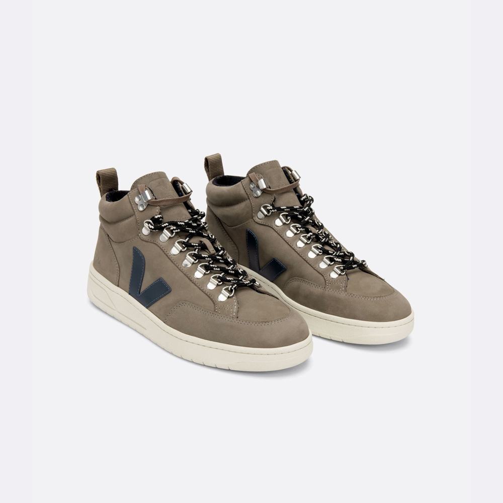 Women's Veja Roraima Nubuck Sneakers Khaki | UAE-03294