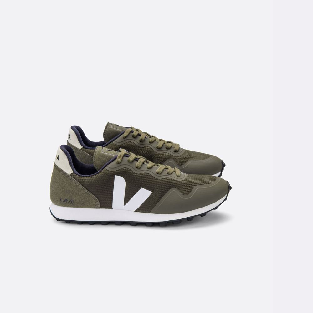 Women\'s Veja Sdu B-mesh Sneakers Olive/White/Beige | UAE-76928