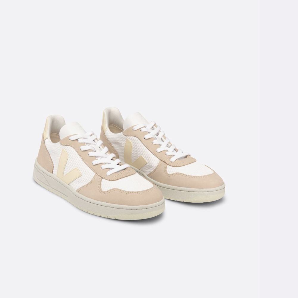 Women's Veja V-10 Alveomesh Sneakers White | UAE-23178