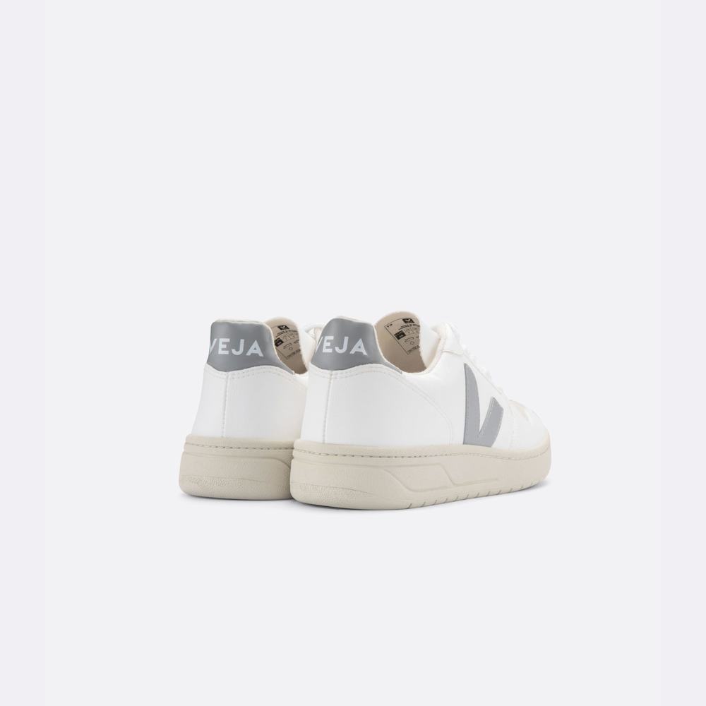 Women's Veja V-10 Cwl Sneakers White/Grey | UAE-82104