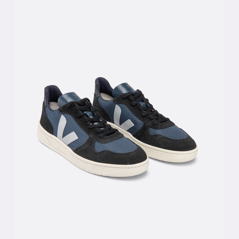 Women's Veja V-10 Ripstop Sneakers Grey/Black | UAE-04395