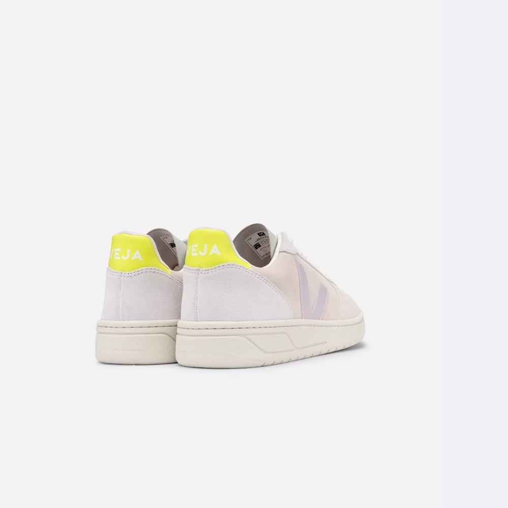 Women's Veja V-10 Suede Sneakers Multicolor | UAE-10835