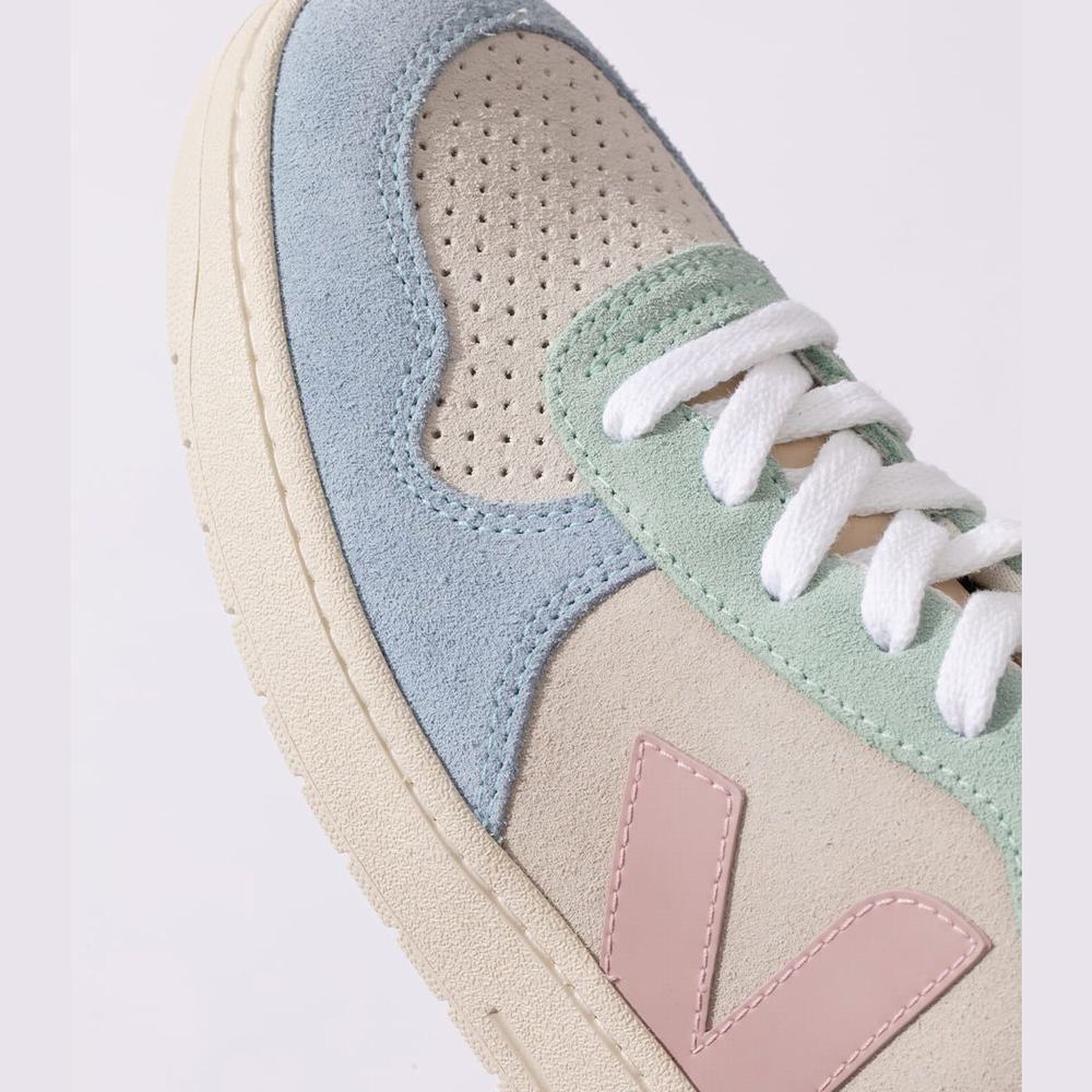 Women's Veja V-10 Suede Sneakers Multicolor/Beige | UAE-35810