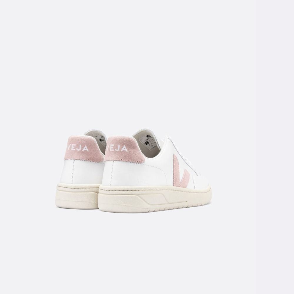 Women's Veja V-12 Leather Sneakers White | UAE-28467