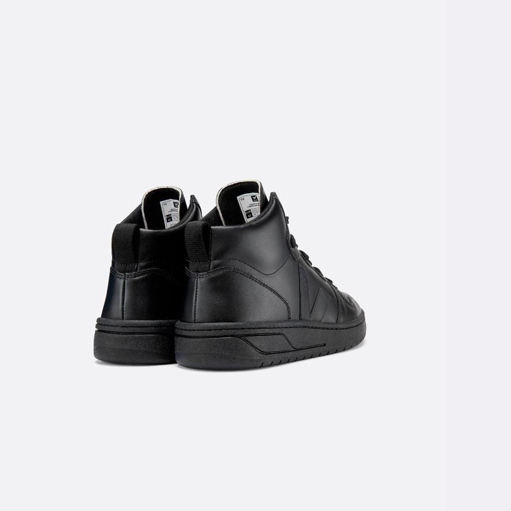 Women's Veja V-15 Cwl Sneakers Black | UAE-60745