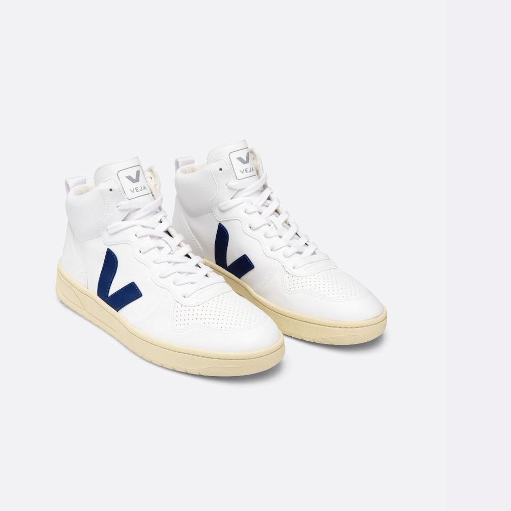 Women's Veja V-15 Cwl Sneakers White | UAE-47860