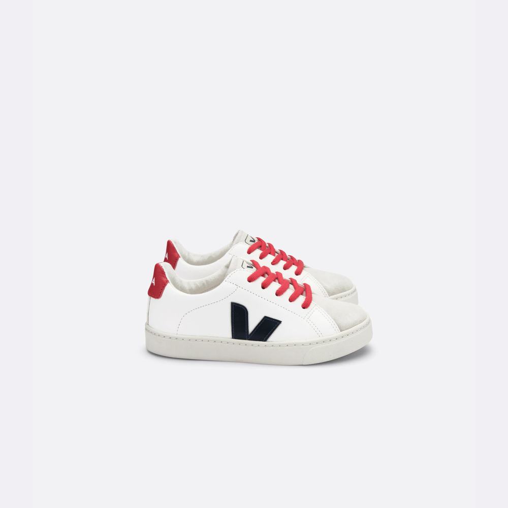 Kids' Veja Esplar Laces Chromefree Sneakers White | UAE-71954