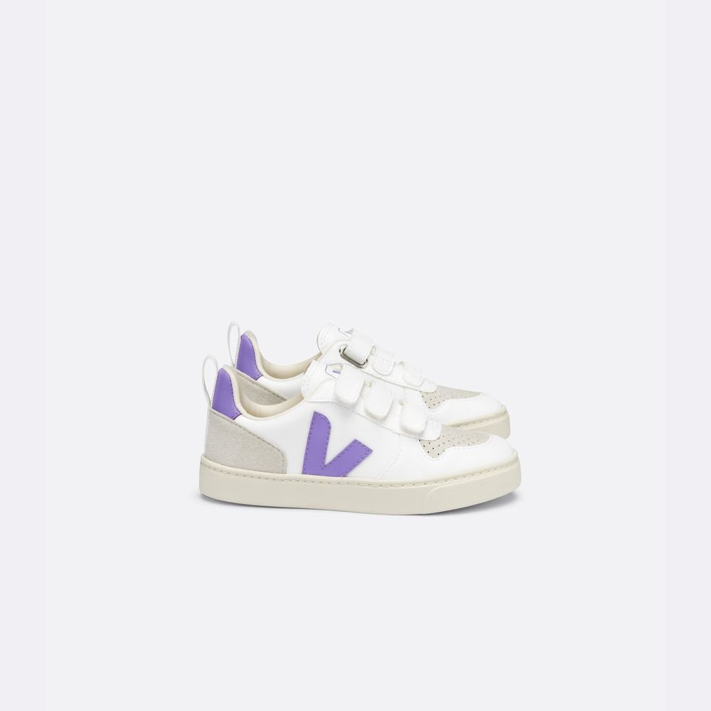 Kids' Veja V-10 Cwl Sneakers White/Orange | UAE-30978