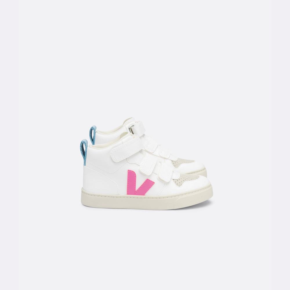 Kids' Veja V-10 Mid Cwl Sneakers White/Grey | UAE-69284