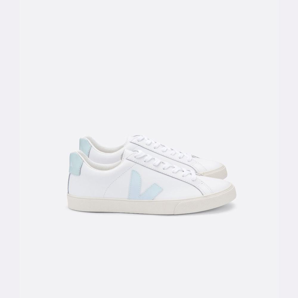 Men's Veja Esplar Leather Sneakers White | UAE-79463