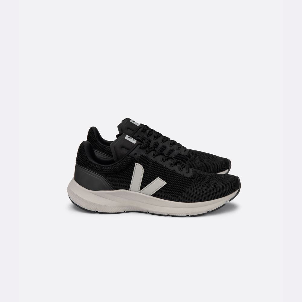 Men's Veja Marlin V-knit Running Shoes Black/Grey | UAE-64305