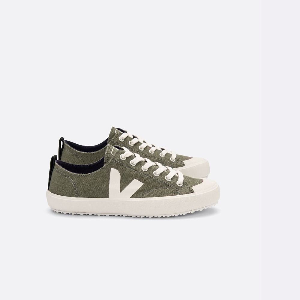 Men's Veja Nova Canvas Sneakers Olive | UAE-12064