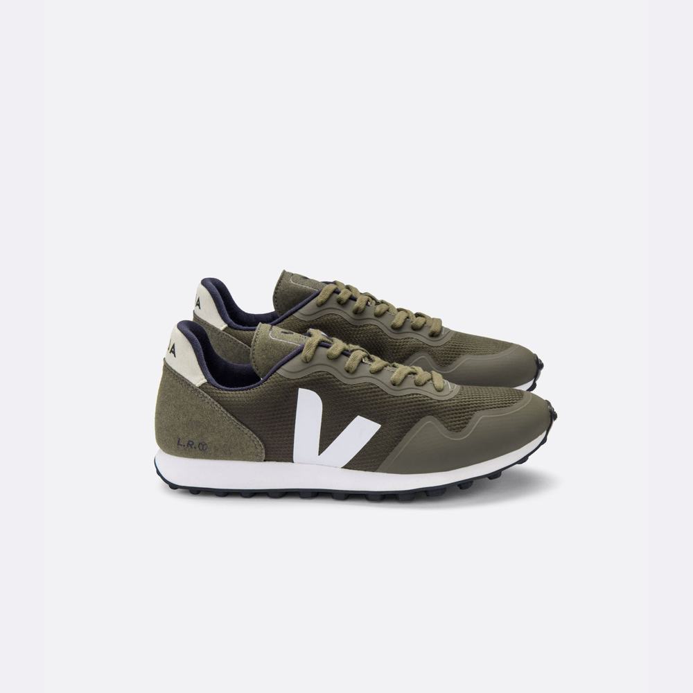 Men's Veja Sdu B-mesh Sneakers Olive/White/Beige | UAE-51498