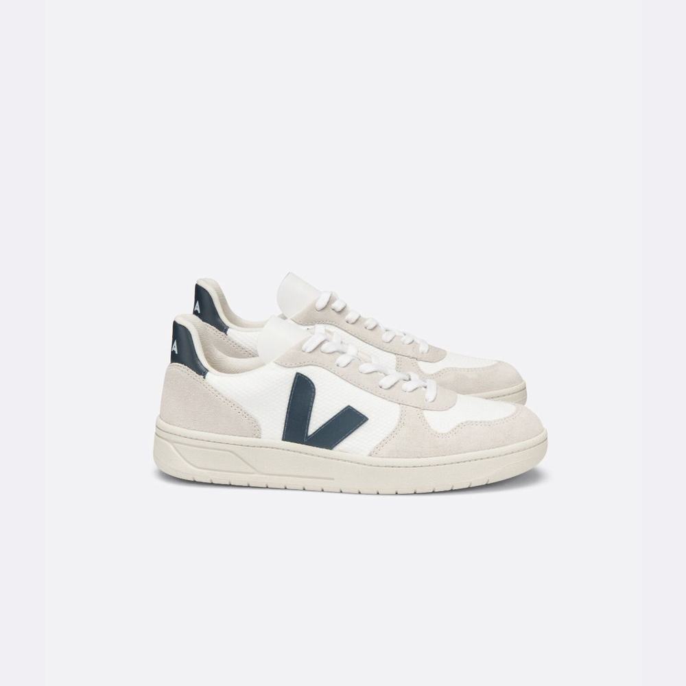 Men's Veja V-10 B-mesh Sneakers White | UAE-94053