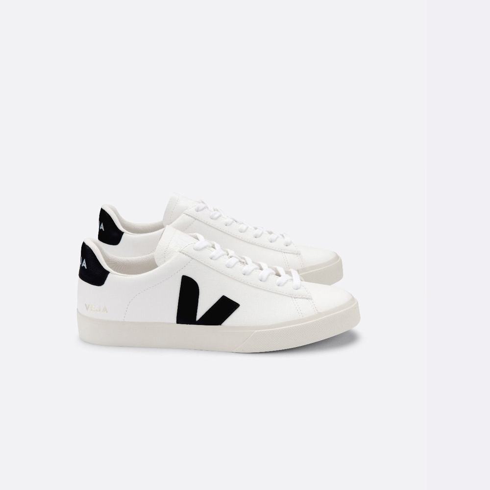 Women's Veja Campo Chromefree Sneakers White/Black | UAE-80926