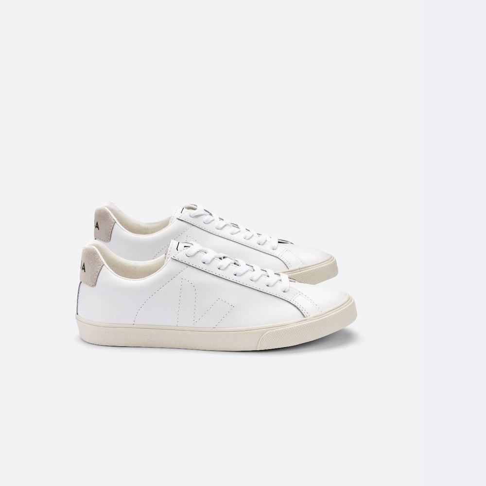 Women's Veja Esplar Leather Sneakers White | UAE-58123