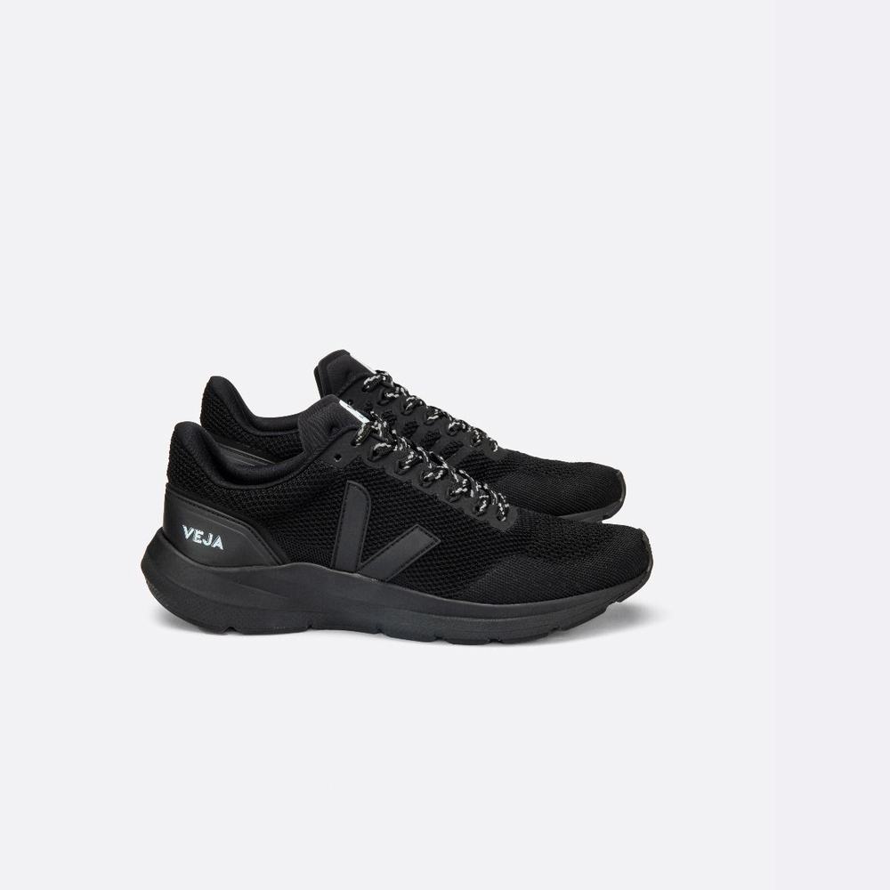 Women's Veja Marlin V-knit Running Shoes Black | UAE-04716