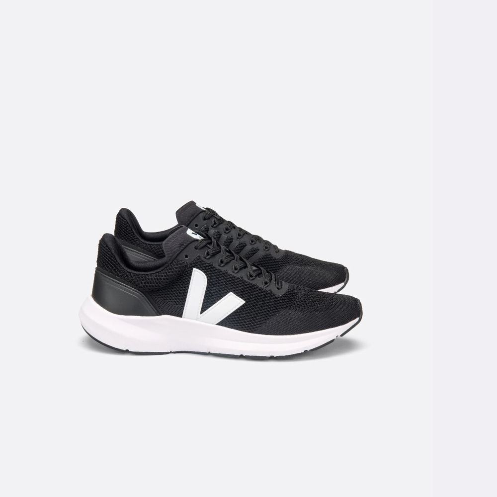 Women's Veja Marlin V-knit Sneakers Black/White | UAE-72904