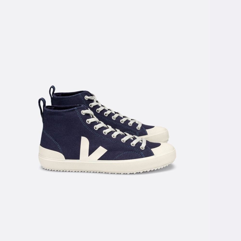 Women's Veja Nova Ht Canvas Sneakers Blue/White | UAE-70481