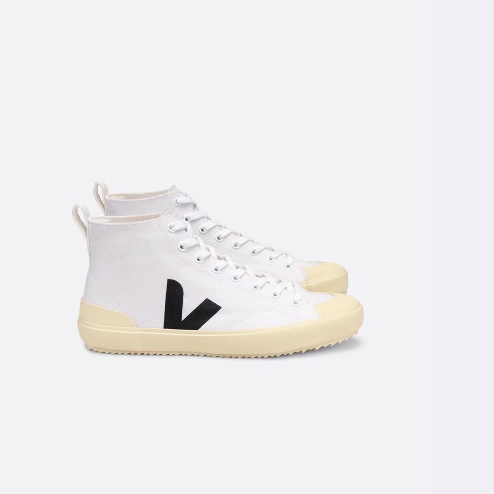 Women's Veja Nova Ht Canvas Sneakers White/Black | UAE-73601