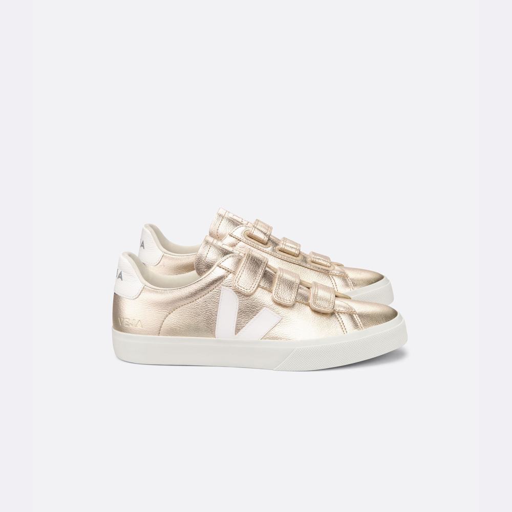 Women's Veja Recife Chromefree Leather Sneakers White | UAE-19653