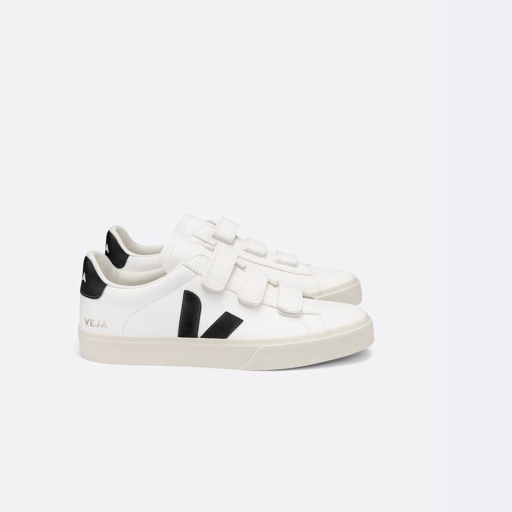 Women's Veja Recife Chromefree Leather Sneakers White/Black | UAE-96380