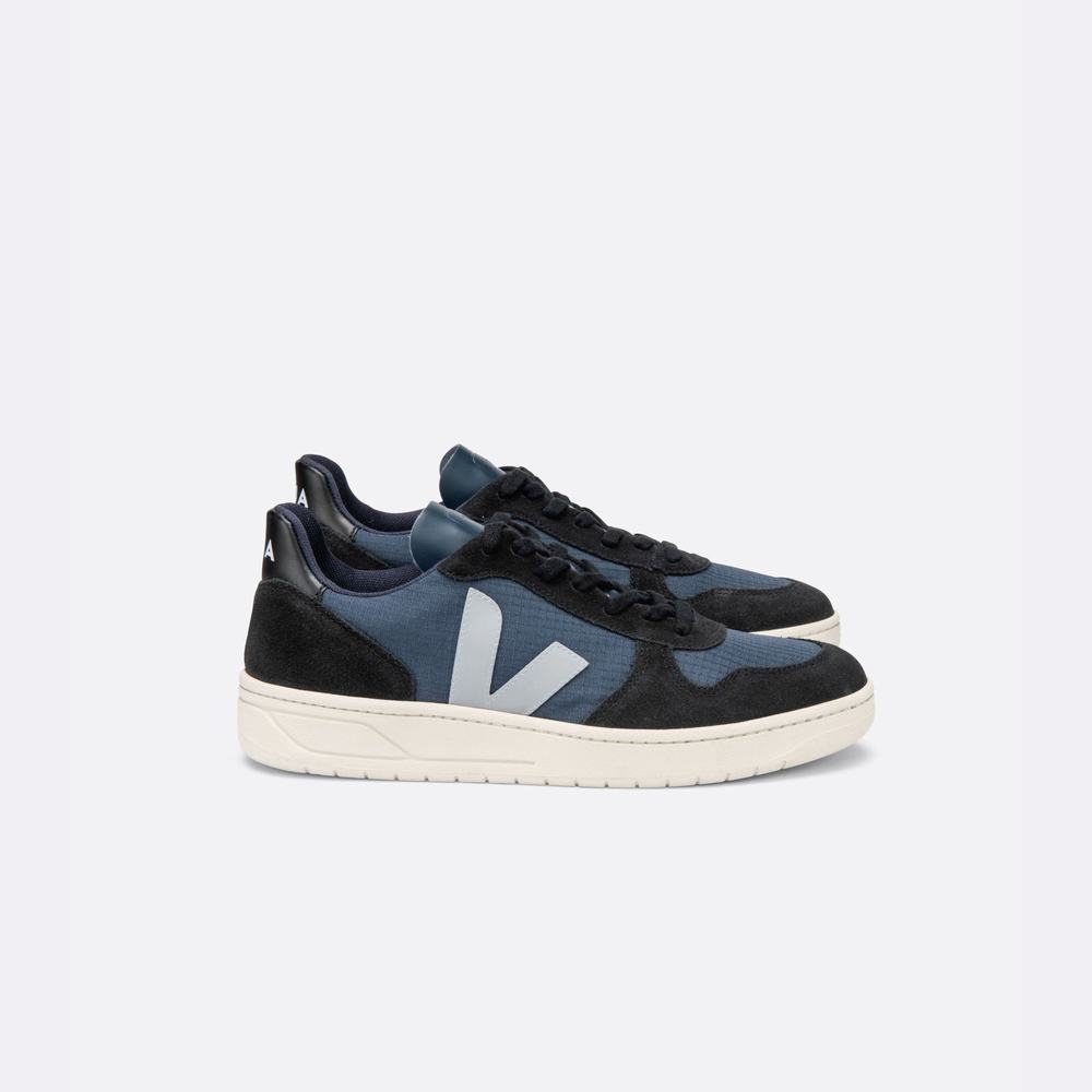 Women's Veja V-10 Ripstop Sneakers Grey/Black | UAE-04395