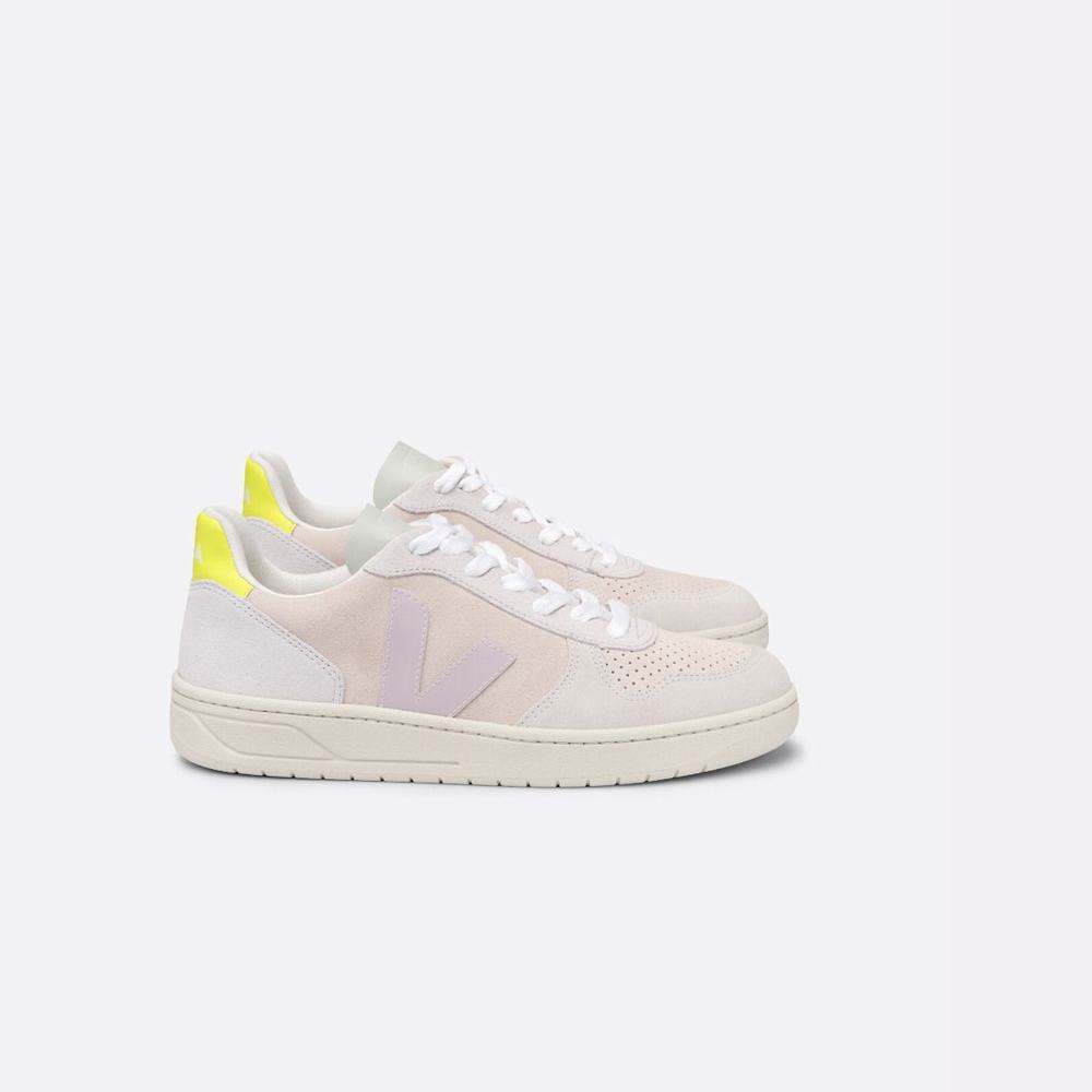 Women's Veja V-10 Suede Sneakers Multicolor | UAE-10835