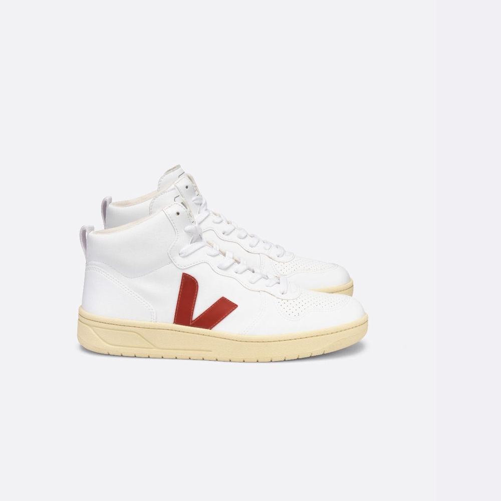 Women's Veja V-15 Cwl Sneakers White | UAE-98275